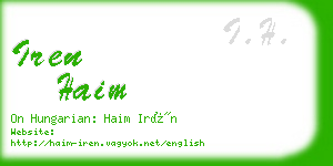 iren haim business card